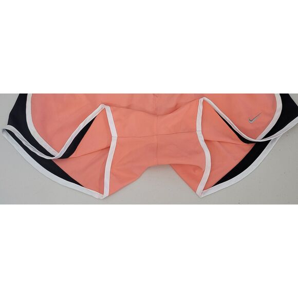 Nike Dri-Fit Women's Size M Salmon Black White Lined Drawstring‎ Running Shorts - Picture 6 of 10